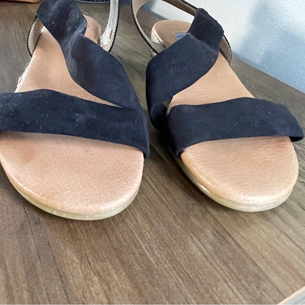 Pinaz Ladies Espadrilles black suede sandals shoes size 7.5 - Picture 10 of 10
